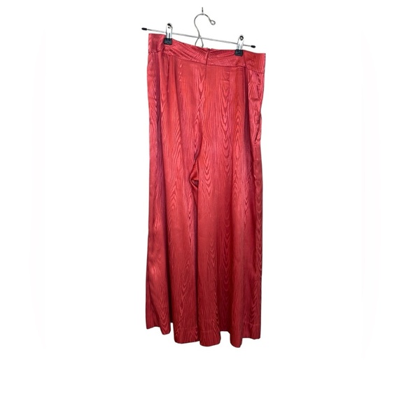 Veronica Beard Leonor Wide Leg Cropped Pant In Melon Womens Satin Palazzo 6 - Picture 7 of 10